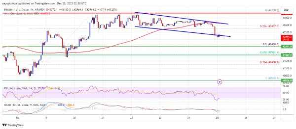 Bitcoin Price Eyes Fresh Bullish Breakout, Can BTC Make It To $45K? Bitcoin Price Eyes Fresh Bullish Breakout, Can BTC Make It To $45K?