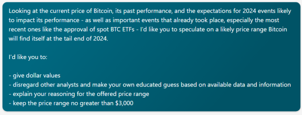 Microsoft’s Copilot AI predicts Bitcoin price for end of 2024 Microsoft’s Copilot AI predicts Bitcoin price for end of 2024